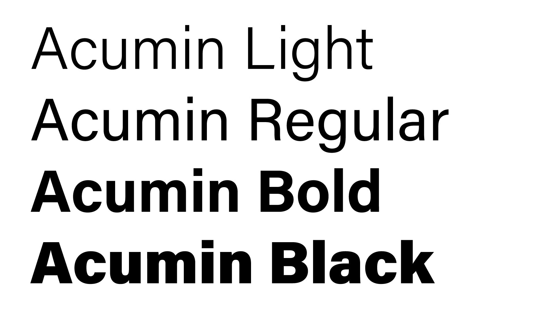 Acumin font